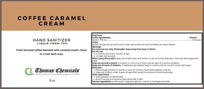 Label (Coffee Caramel Cream 8oz)